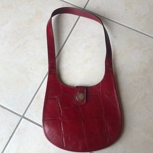 Red leather Mulberry purse